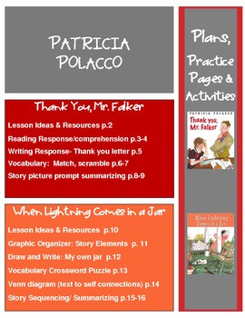 Patricia Polacco Thank You Mr Falker And When Lightning Comes In A Jar ...