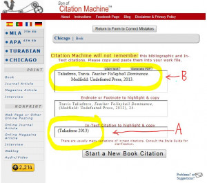 ... immediately after the sentence that contains your reference or quote