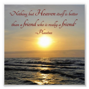 Sunset Over Ocean Friendship Quote Square Photo