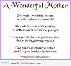 ... love u mom poem mothers are always wonderful more mothers