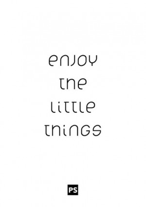 Enjoy the little things - Quote poster