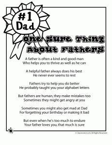 Father’s Day Poem – One Sure Thing