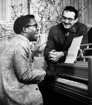 Sammy Davis, Jr. and Steve Allen rehearsing for the premiere of The ...