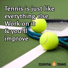 Tennis Quote: Tennis is just like everything else. Work on it and you ...