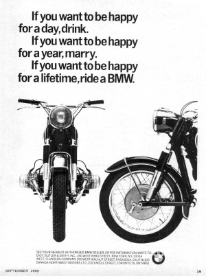 Here is the famous 1965 BMW motorcycles “happy for a lifetime ...
