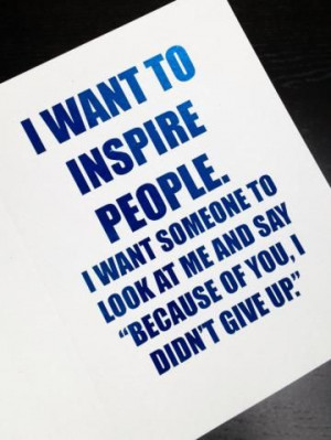 Want to Inspire People Blue Foil Print Greeting Card by ...