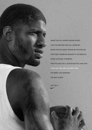 Check out Nike's ad for George and comment below.