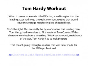 Tom hardy work...