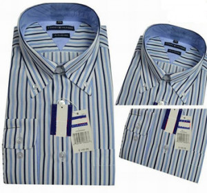 Wholesale price 2013 Men Striped Shirt Fashion Casual Men's Brand Long