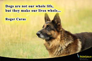 Dogs are not our whole life, but they make our lives whole…
