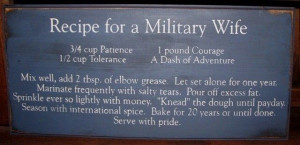 Poems About Military Spouses | Recipe for a Military Wife Handcrafted ...
