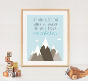 LET HIM SLEEP printable quote baby boy nursery by LillyLaManch, $5.00
