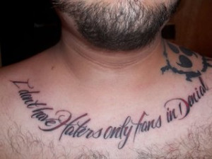 Someone actually got these lyrics tattooed around their neck. SwizZz ...