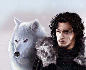 Jon Snow And Snow Bear HD wallpapers - Jon Snow And Snow Bear