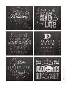 Download this Free Sheet of Chalkboard Quotes | September/October 2013 ...