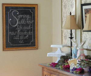 Spring Chalkboard Art Quotes With a spring quote on the