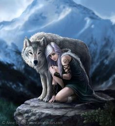 Werewolf Girl ~ Anne stokes...One of the savage girls that grew with ...