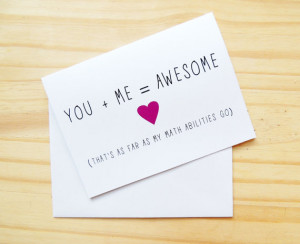 We love this sweet and nerdy You and Me Valentine's Day card ($4).