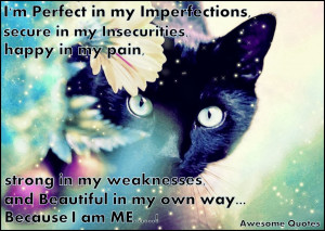 am perfect in my imperfections secure in my insecurities happy in my ...