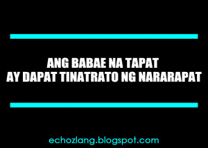Ang babae na tapat ay dapat tinatrato ng nararapat