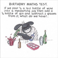 Birthday Maths Test Card