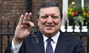 Jos Manuel Barroso in London 20 Octobe 2014 to make the case for