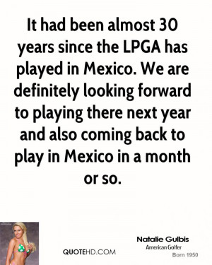 It had been almost 30 years since the LPGA has played in Mexico. We ...