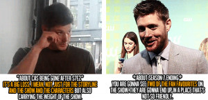 jensenacklesmishacollins:Jensen about Castiel, for anonBonus: How do ...