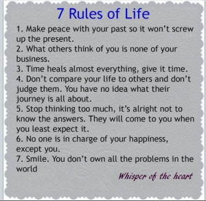 important Rules of life