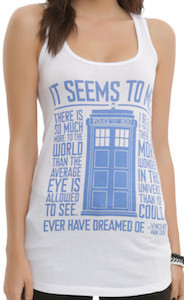 Doctor Who White Quote Tank Top