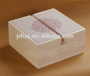 unfinished Wood Box with slide lid
