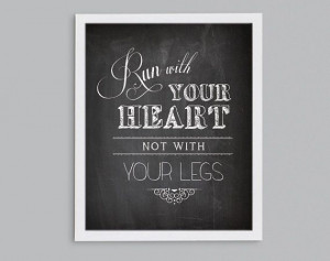 Run With Your Heart Exercise Fitness Running by StephLawsonDesign, $15 ...