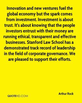 Arthur Rock - Innovation and new ventures fuel the global economy but ...