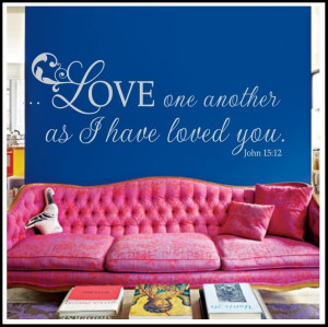 Love One Another Bible Verse Wall Quote