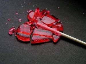 broken, heart, lollipop