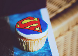 amazing, cupcake, food, hero, superman