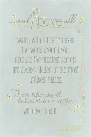 Fireflies Roald Dahl quote by BusyNothings on Etsy, $35.00