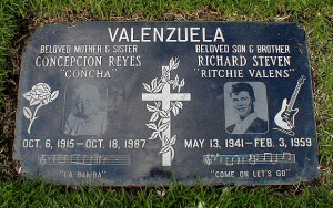 Tragically, Ritchie Valens never lived to see his own success, since ...