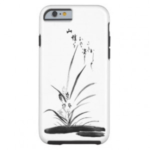 Orchid and Bee classic Zen painting Tough iPhone 6 Case