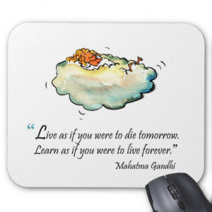 Exam motivational quote by Gandhi Mouse Pads