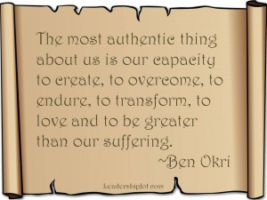 Ben Okri quote on human authenticity