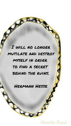 ... sabotage is spiritual sabotage of humanity. Step out of hesitation and