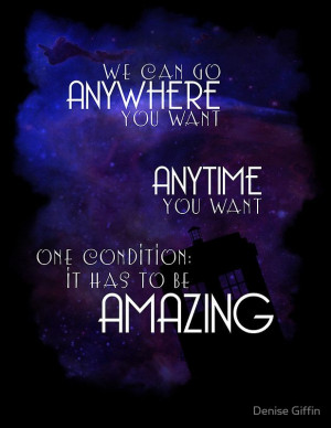 Doctor Who Quote - Anywhere and Anytime