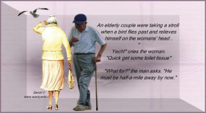 An Elderly Couple Were Taking A Stroll