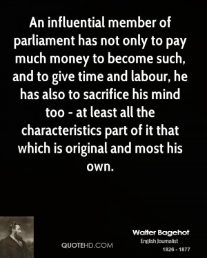 An influential member of parliament has not only to pay much money to ...