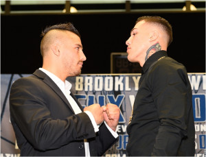 Photos: Lemieux, Rosado Go Face To Face at Barclays