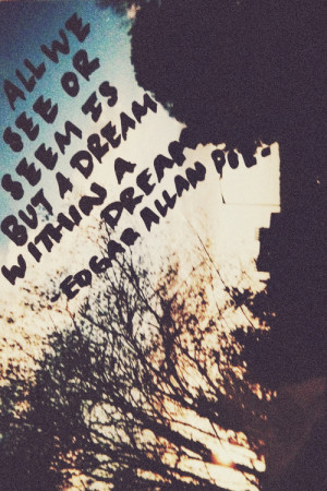 All that we see or seem is but a dream within a dream.