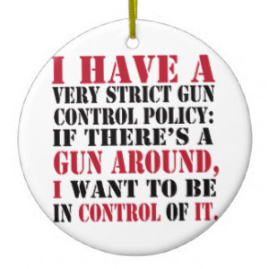 Gun Control Policy Double-Sided Ceramic Round Christmas Ornament