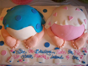 twins baby shower cake funny