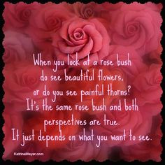 Do you see the roses or the thorns? More